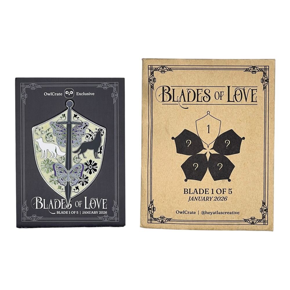 OwlCrate Quicksilver Blades of Love Enamel Pin - Callie Hart January 2026 YA Box